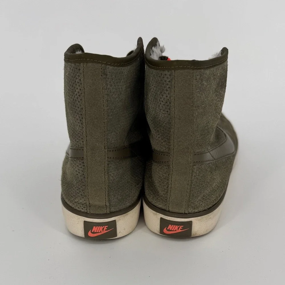 Nike Blazer Mid Premium Vintage Cargo Khaki Fur Lined 807163-336 Mens 9.5